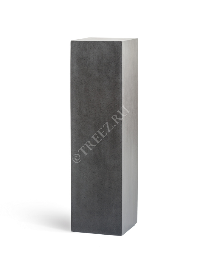 Кашпо TREEZ Effectory - серия Beton - Колонна - Тёмно-серый бетон